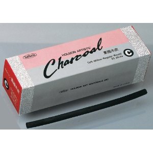 ホルベイン　木炭　No.C　25本入（柳・中）