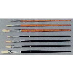 KUMANO　油絵筆セット　豚毛　フラット　4本組