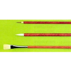 KUMANO　デザイン筆　赤軸　3本セット
