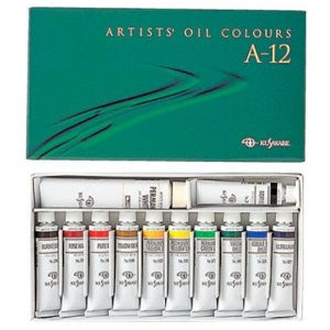クサカベ　油絵の具セット　専門家用A-12色セット