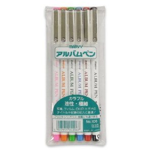 マービー　アルバムペン　6色セット