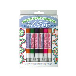 マービー　ふくらむえのぐ　6色Bセット　中間色・6色