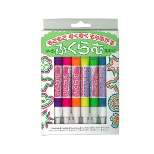 マービー　ふくらむえのぐ　6色Cセット　蛍光色・6色