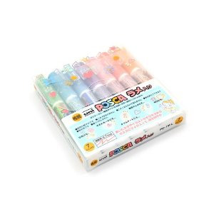 三菱　ポスカ　ラメ入り　7色セット