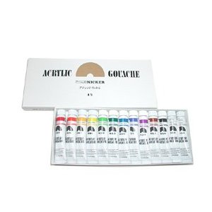 ニッカー　アクリックガッシュ　12色13本セット　11ml