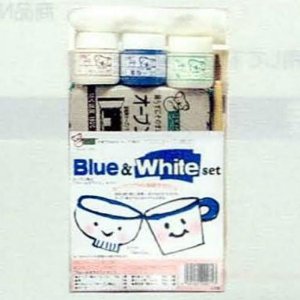 オーブン陶土セット　ブルー＆ホワイト