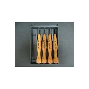 パワーグリップ彫刻刀　右手用　4本組