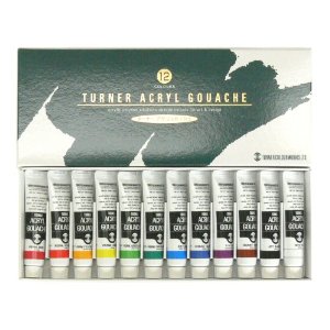 ターナー　アクリルガッシュ　12色セット　11ml