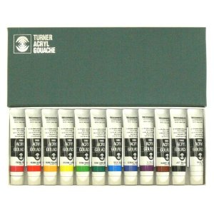 ターナー　アクリルガッシュ　12色セット　20ml