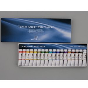 ターナー　専門家用透明水彩絵具　18色セット　5ml